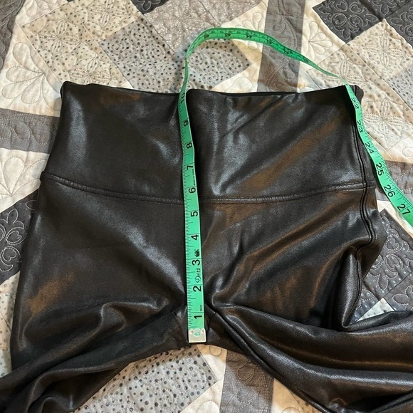 Spanx faux leather black‎ leggings women’s size large - Picture 7 of 9